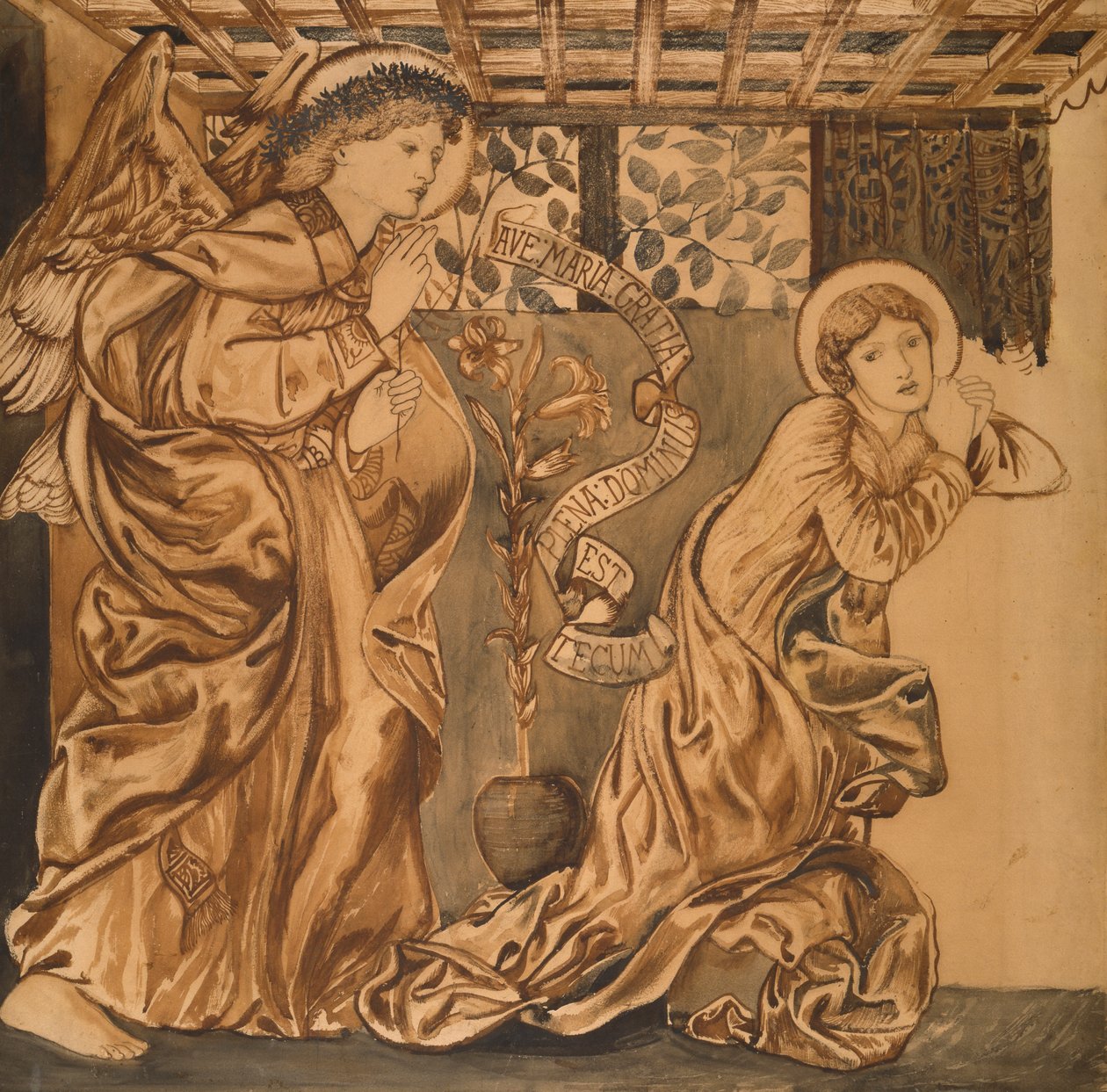 Bebådelsen, c.1862 av Edward Burne Jones