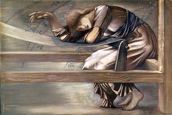 The Briar Rose Series - Studie för "The Garden Court" av Edward Burne Jones