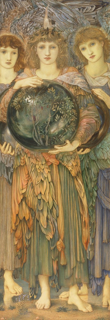 The Days of Creation: The Third Day, 1870-76 (wc, gouache, skalguld och platinafärg på linneöverdragen panel) av Edward Burne Jones