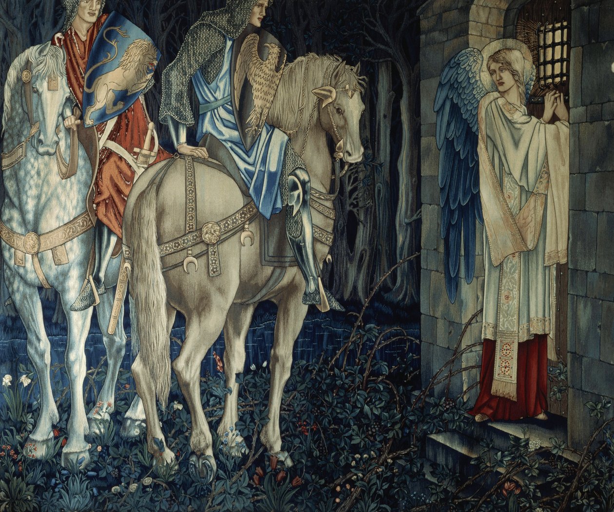 Sir Gawains och Sir Ewains misslyckande att uppnå den heliga gralen, 1893-95 av Edward Burne Jones