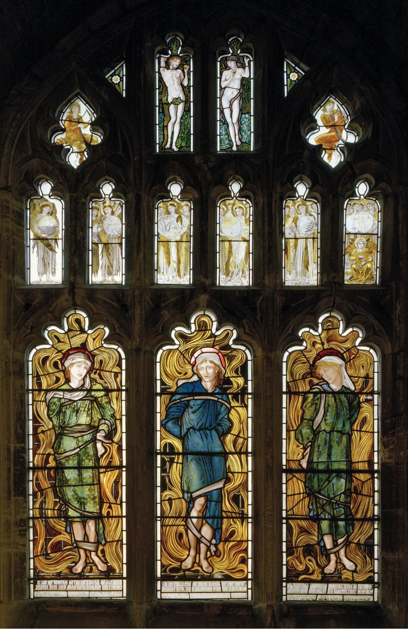 The Fiery Furnace, 1870 (målat glas) av Edward Burne Jones