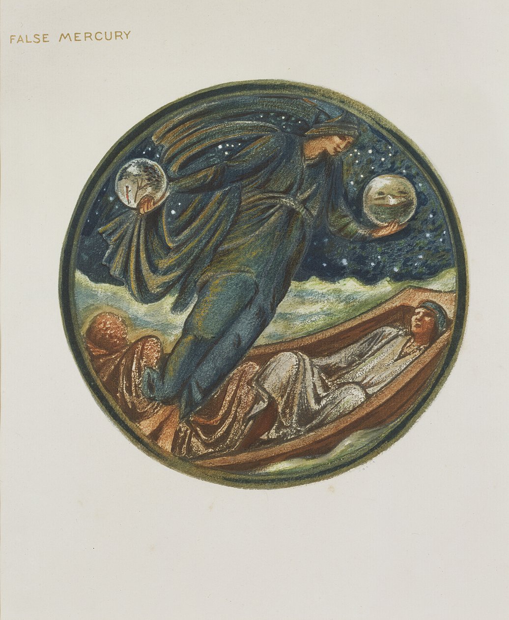 Blomsterboken: XXXVI. Falsk Mercury, 1905 (litho med gouache på papper) av Edward Burne Jones