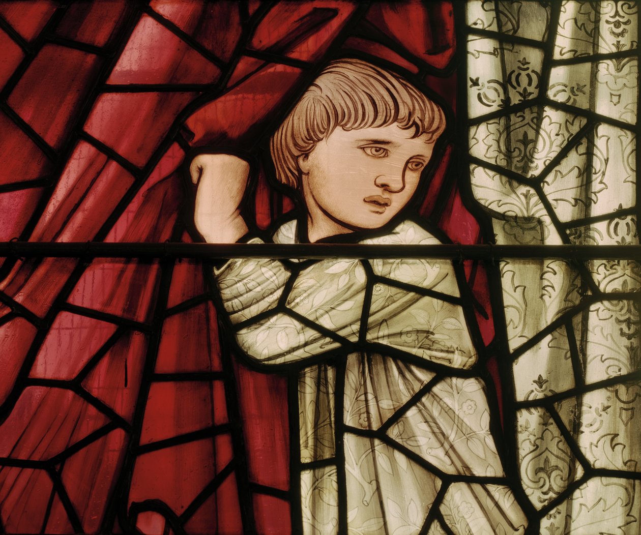 The Last Judgment Window, detalj, 1897 (målat glas) av Edward Burne Jones