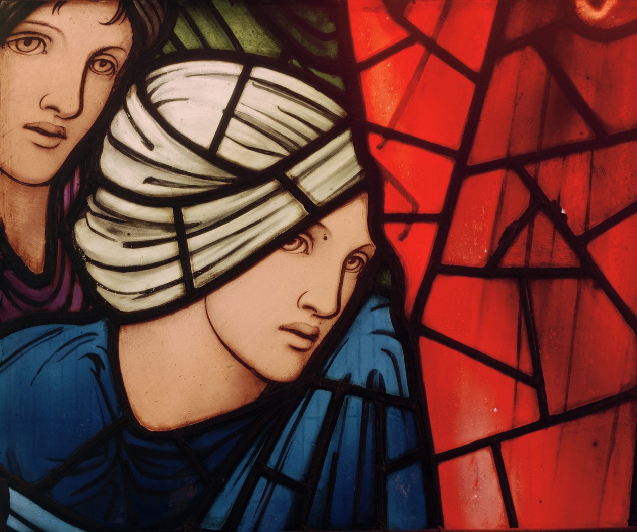 The Last Judgment Window, detalj, 1897 (målat glas) av Edward Burne Jones