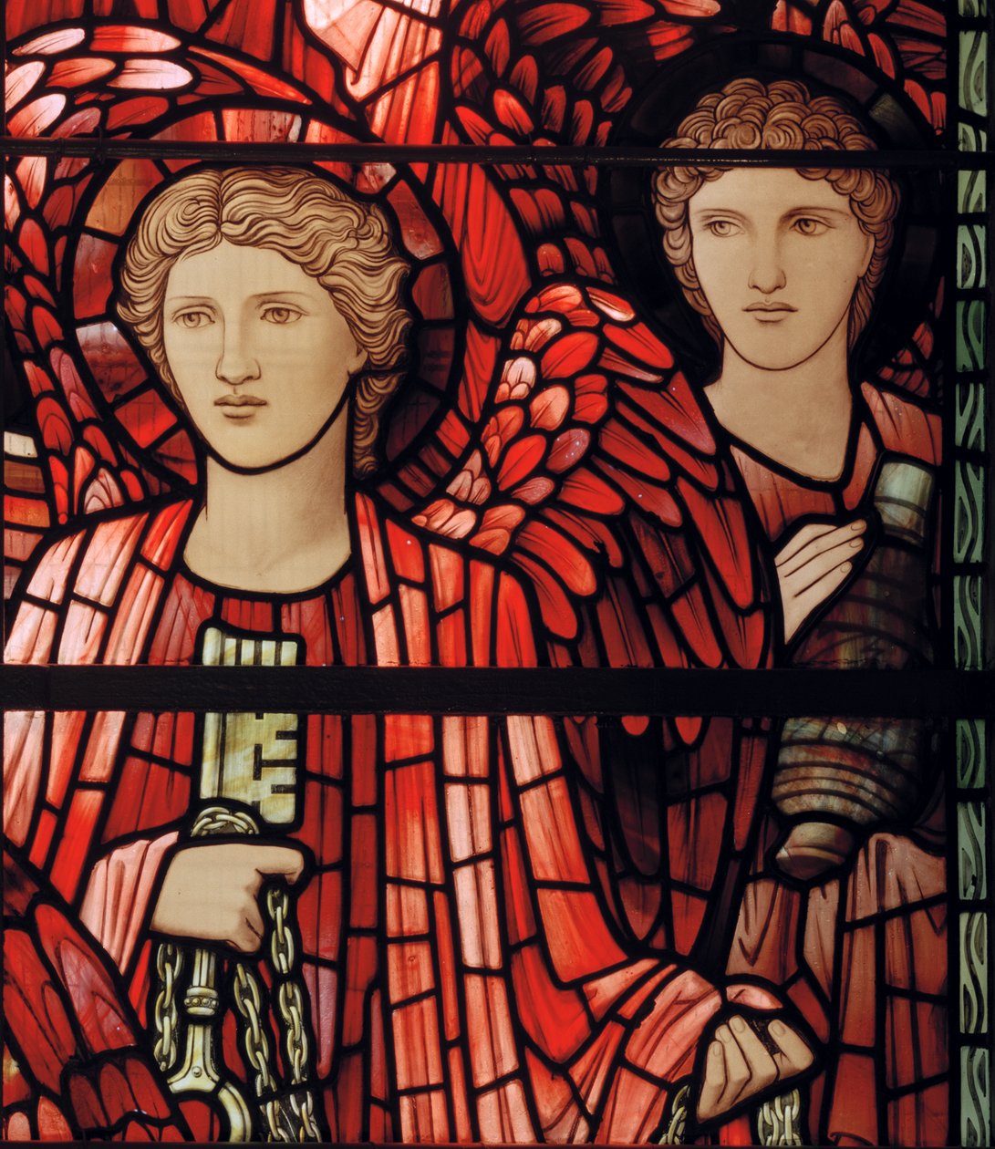 The Last Judgment Window, detalj, 1897 (målat glas) av Edward Burne Jones