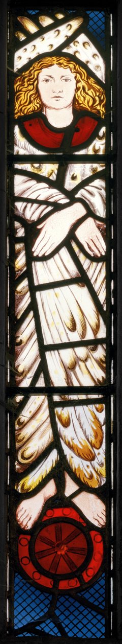 Det nya Jerusalem, ängel, detalj, 1862-3 (målat glas) av Edward Burne Jones