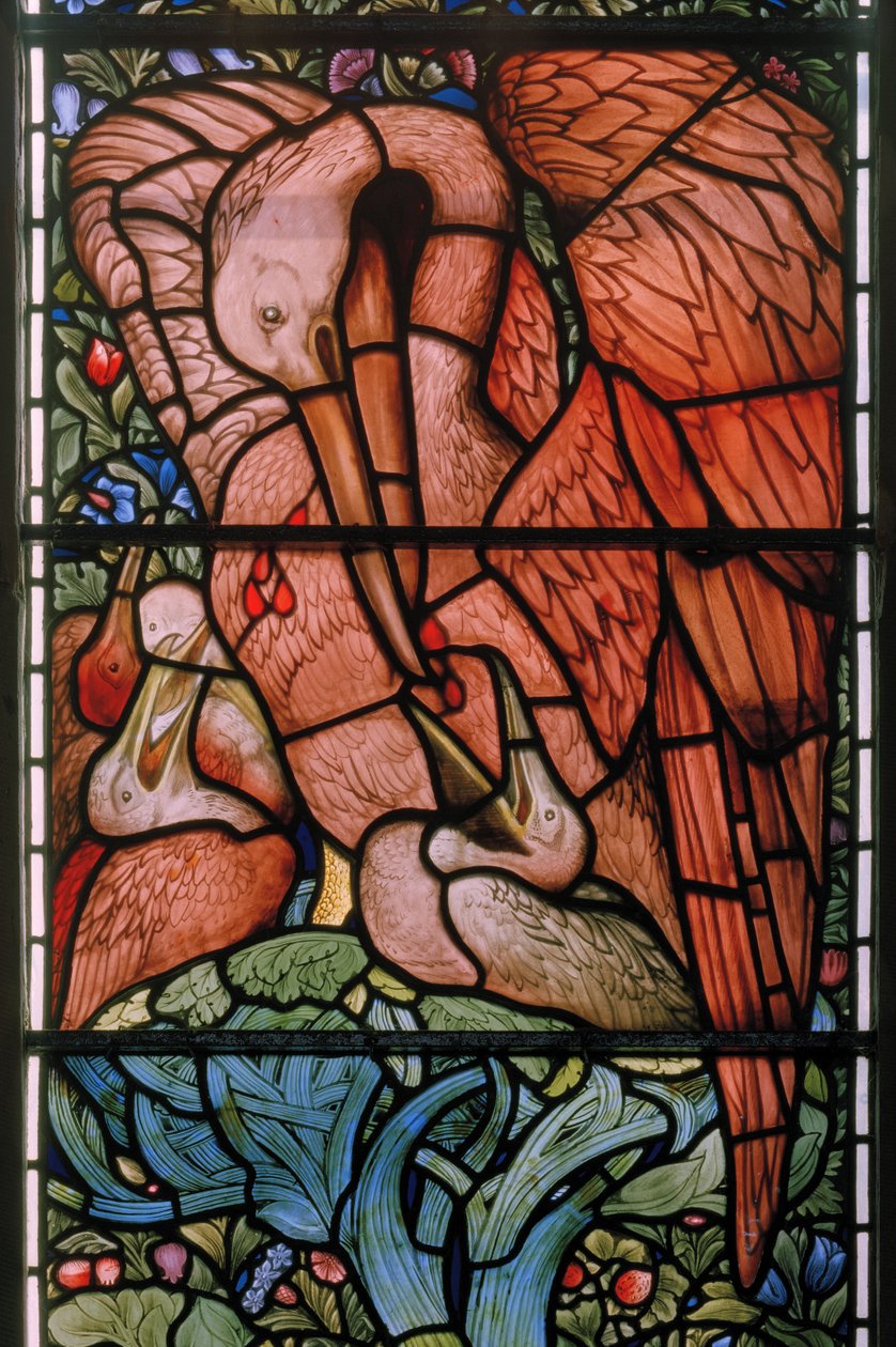 The Pelican In Her Piety, East Window, 1880 (målat glas) av Edward Burne Jones