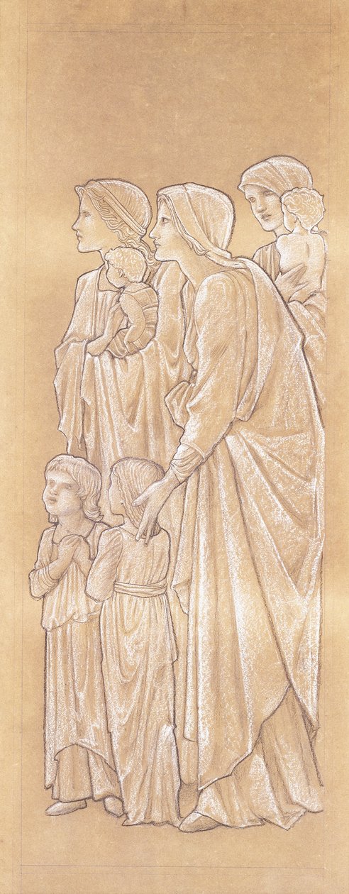 Kvinnor som för barn till Kristus, av Edward Burne Jones