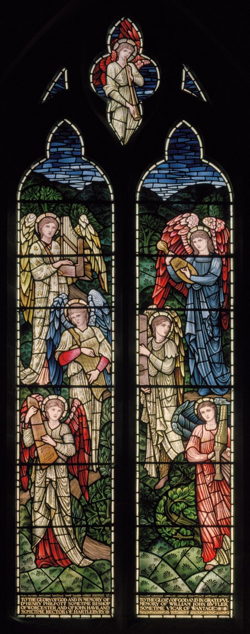 Wilden, All Saints, Morris & Co., Edward Burne-Jones, John Henry Dearle (1859-1932), Angels Of Paradise, Angel Musicians, 1902-1914, Louisa, Alfred, The Baldwins, Premiärminister, Methodist, Worcesters av Edward Coley and Dearle Burne Jones