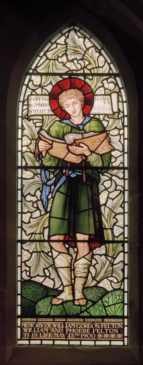 Wilden, All Saints, Morris & Co., Edward Burne-Jones, John Henry Dearle (1859-1932), Timothy, 1902-1914, Louisa, Alfred, The Baldwins, premiärminister, metodist, Worcestershire, Arts & Crafts, Rudyard av Edward Coley and Dearle Burne Jones