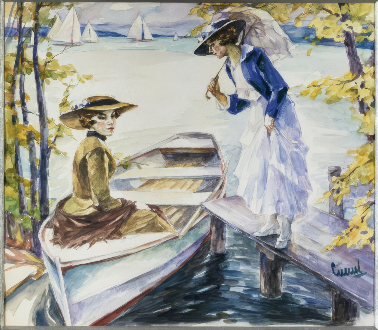 Vid bryggan av Edward Cucuel