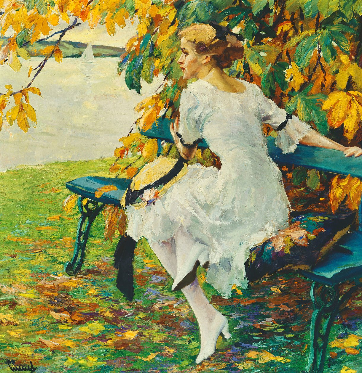 På den gröna bänken; Auf der Grunen Bank av Edward Cucuel