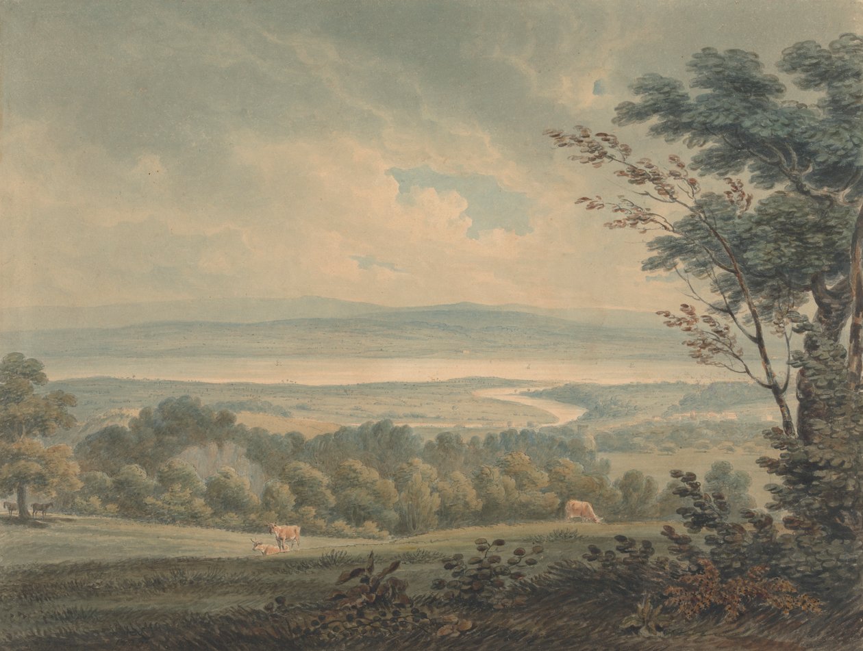 Mötet mellan floderna Severn och Wye, nära Chepstow av Edward Dayes