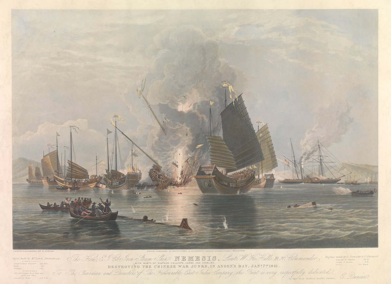 Iron Steamship Nemesis, krigsjunkar i Anson