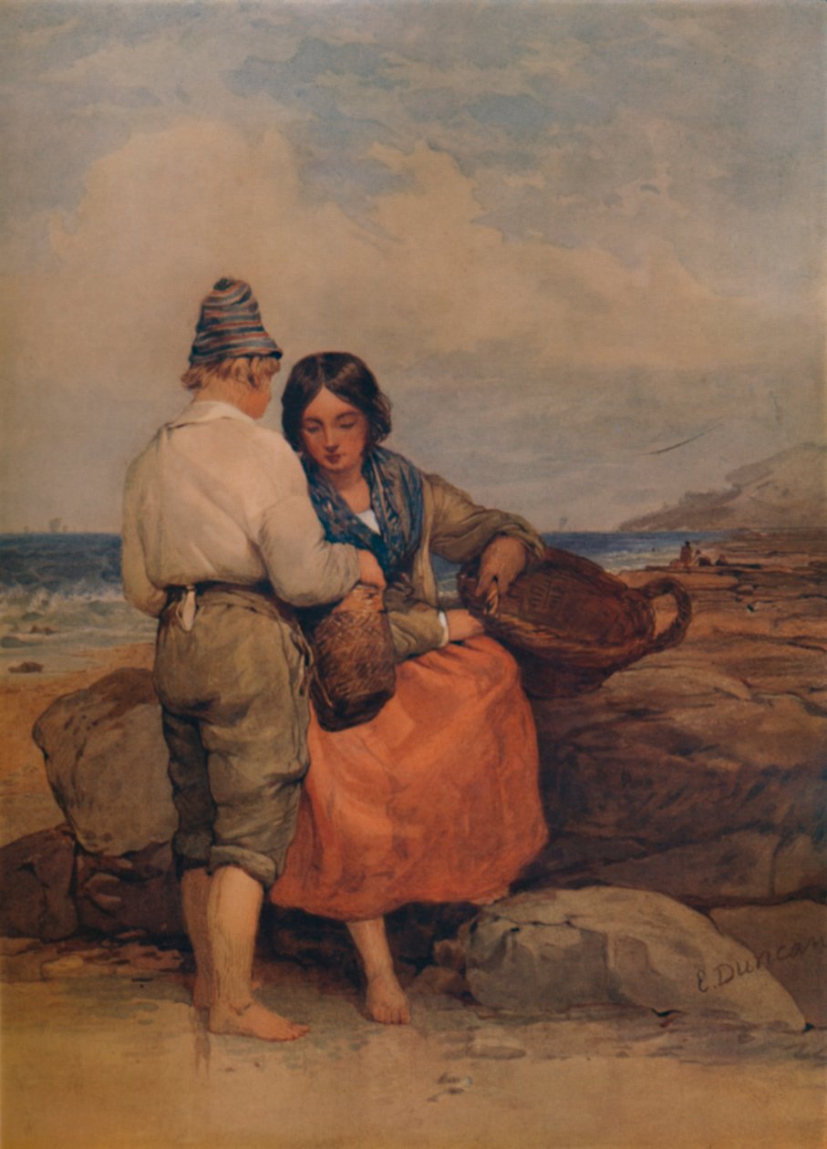 Shrimpers, 1800-talet, 1935 av Edward Duncan