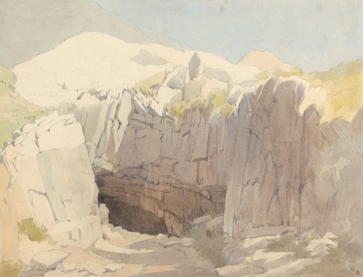 Study of Rocks at Mumbles av Edward Duncan