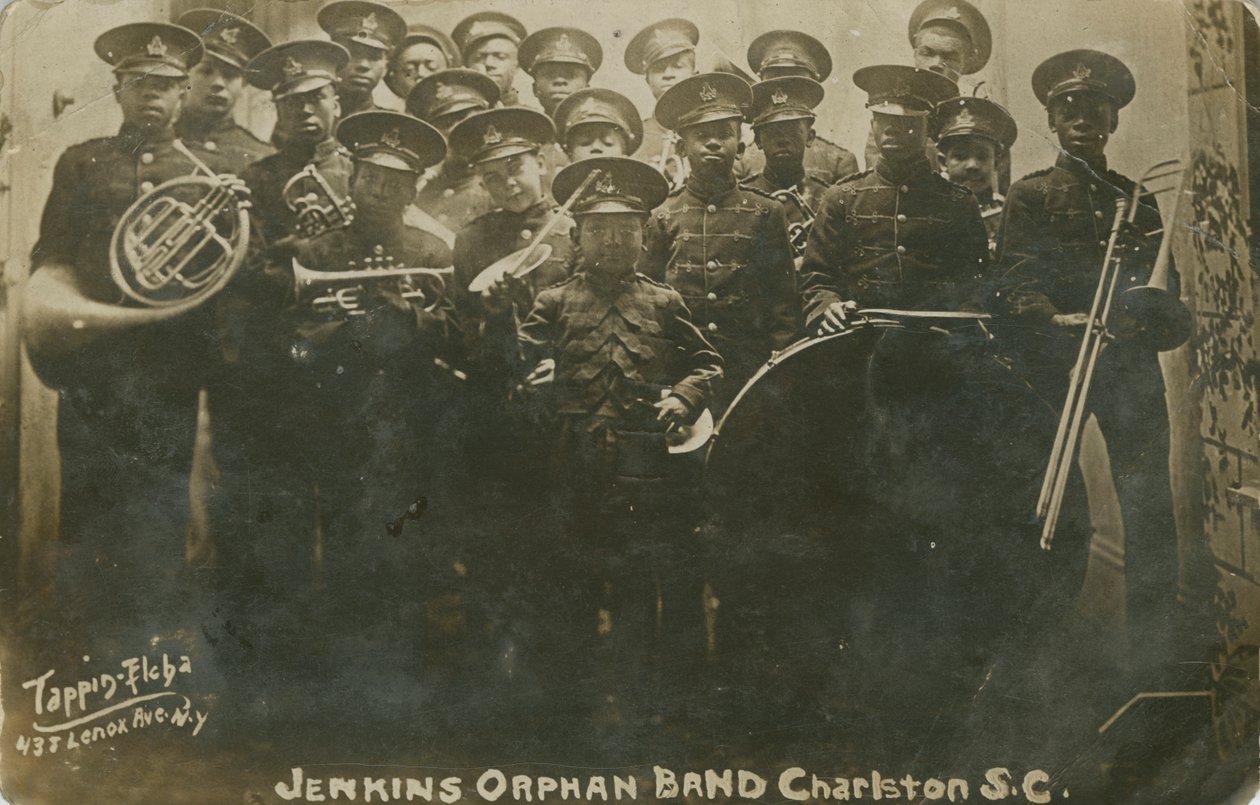 Fotografivykort från Jenkins Orphanage Band, Charleston, South Carolina, 1914. av Edward Elcha
