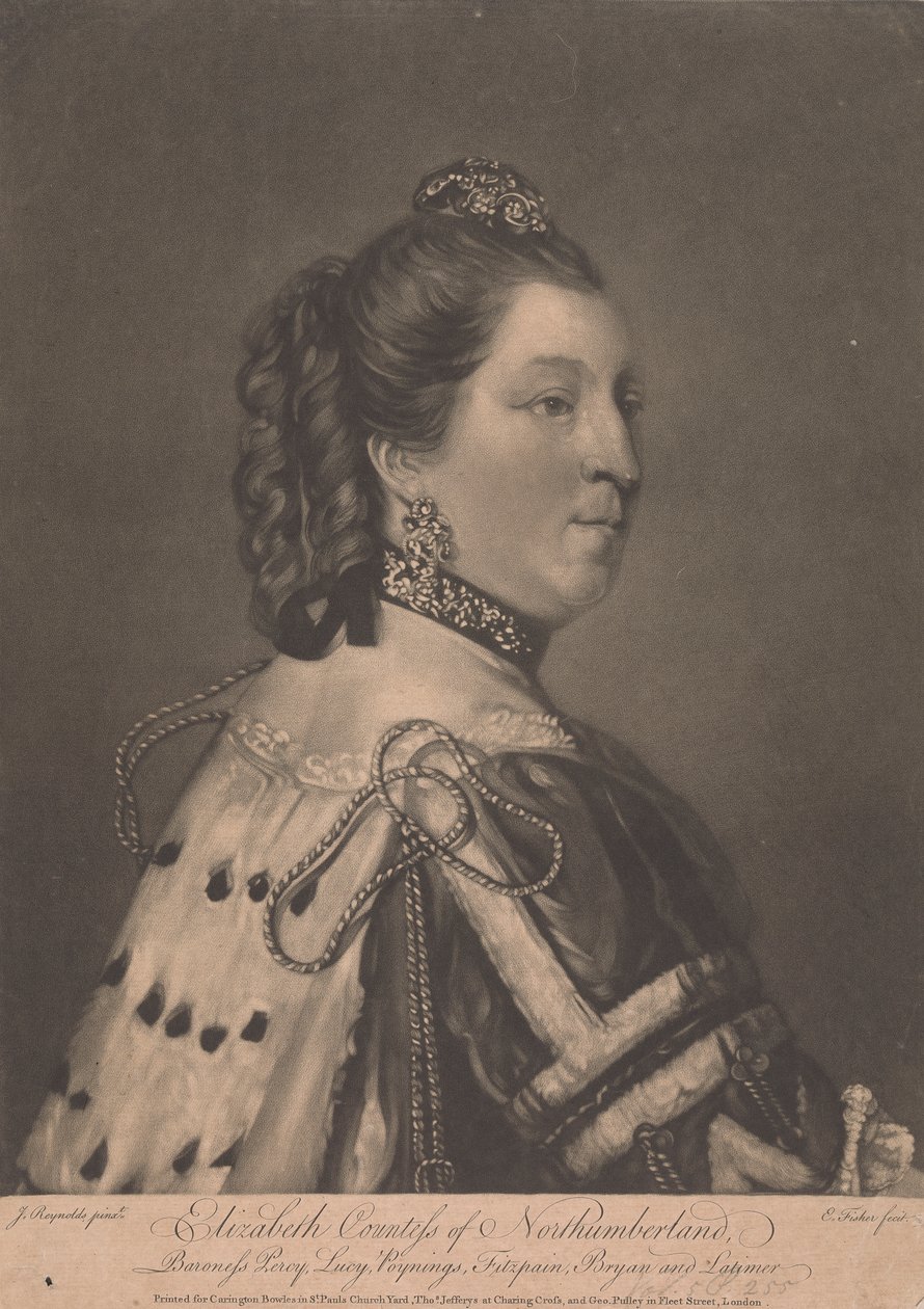 Elizabeth, grevinna av Northumberland av Edward Fisher