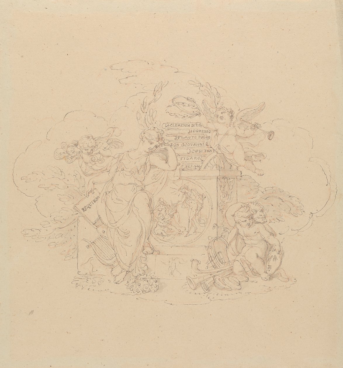 Design för illustrationer till Mozarts operor av Edward Francis Burney