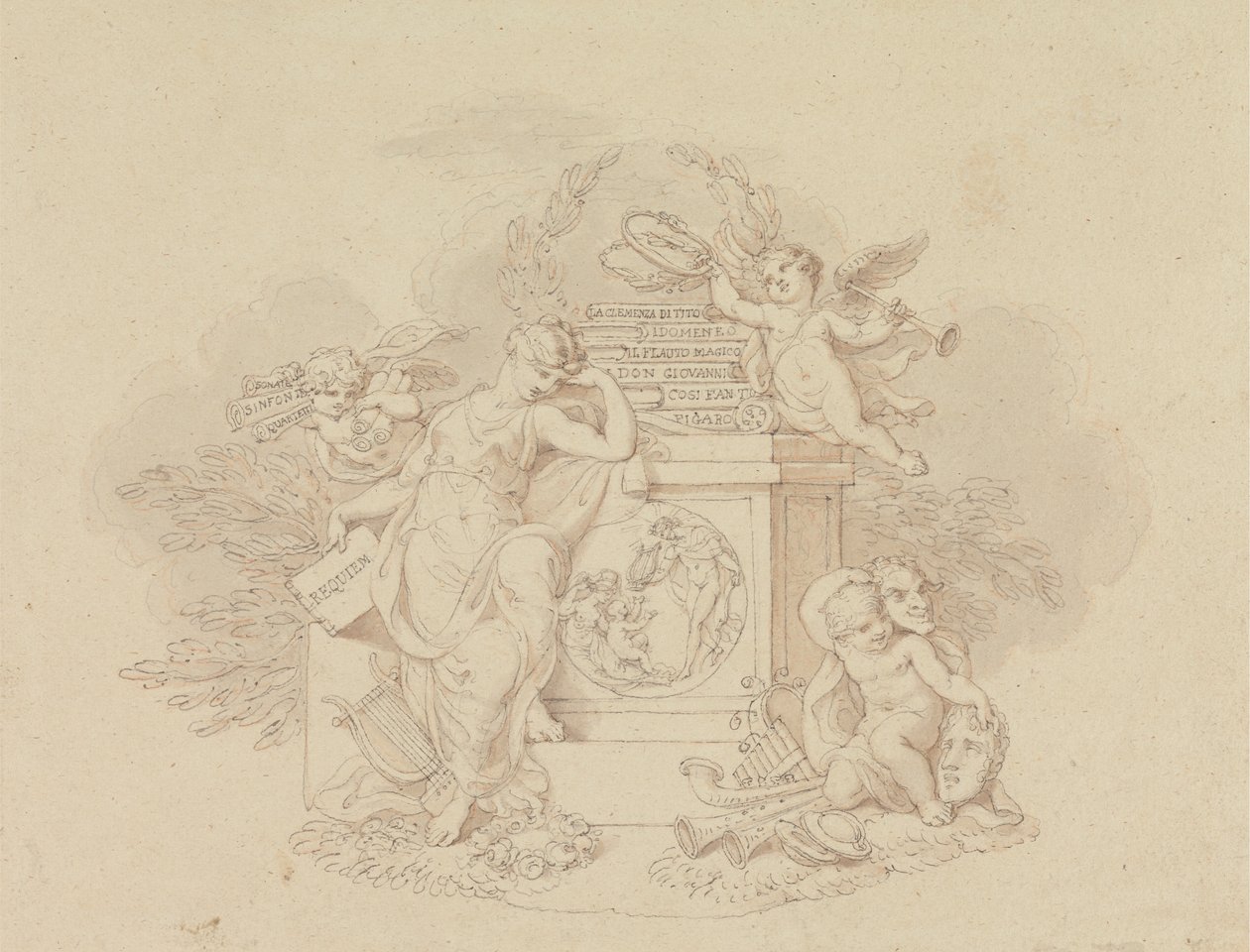 Design för illustrationer till Mozarts operor av Edward Francis Burney