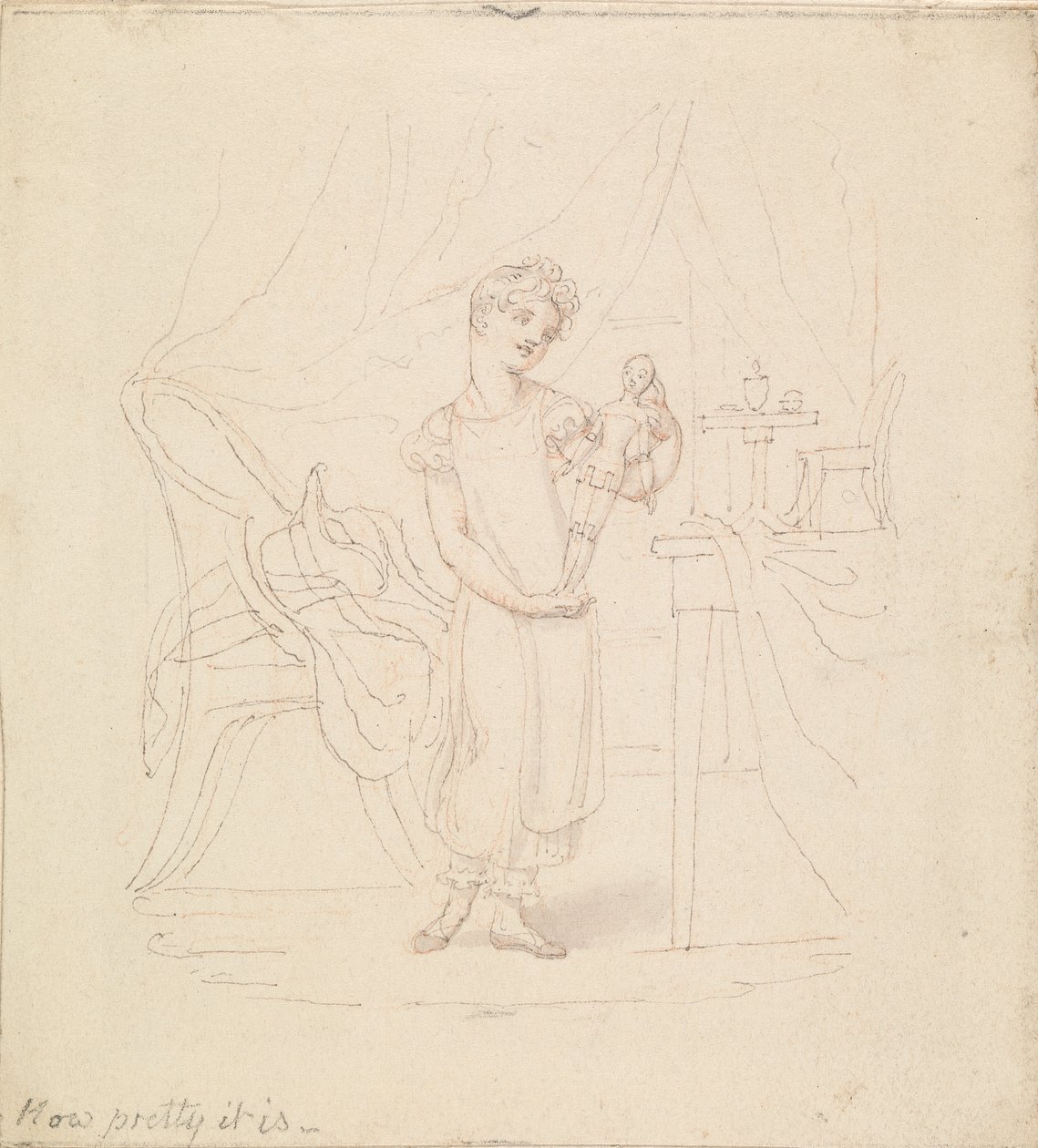Illustration för The New Doll: How Pretty It Is av Edward Francis Burney
