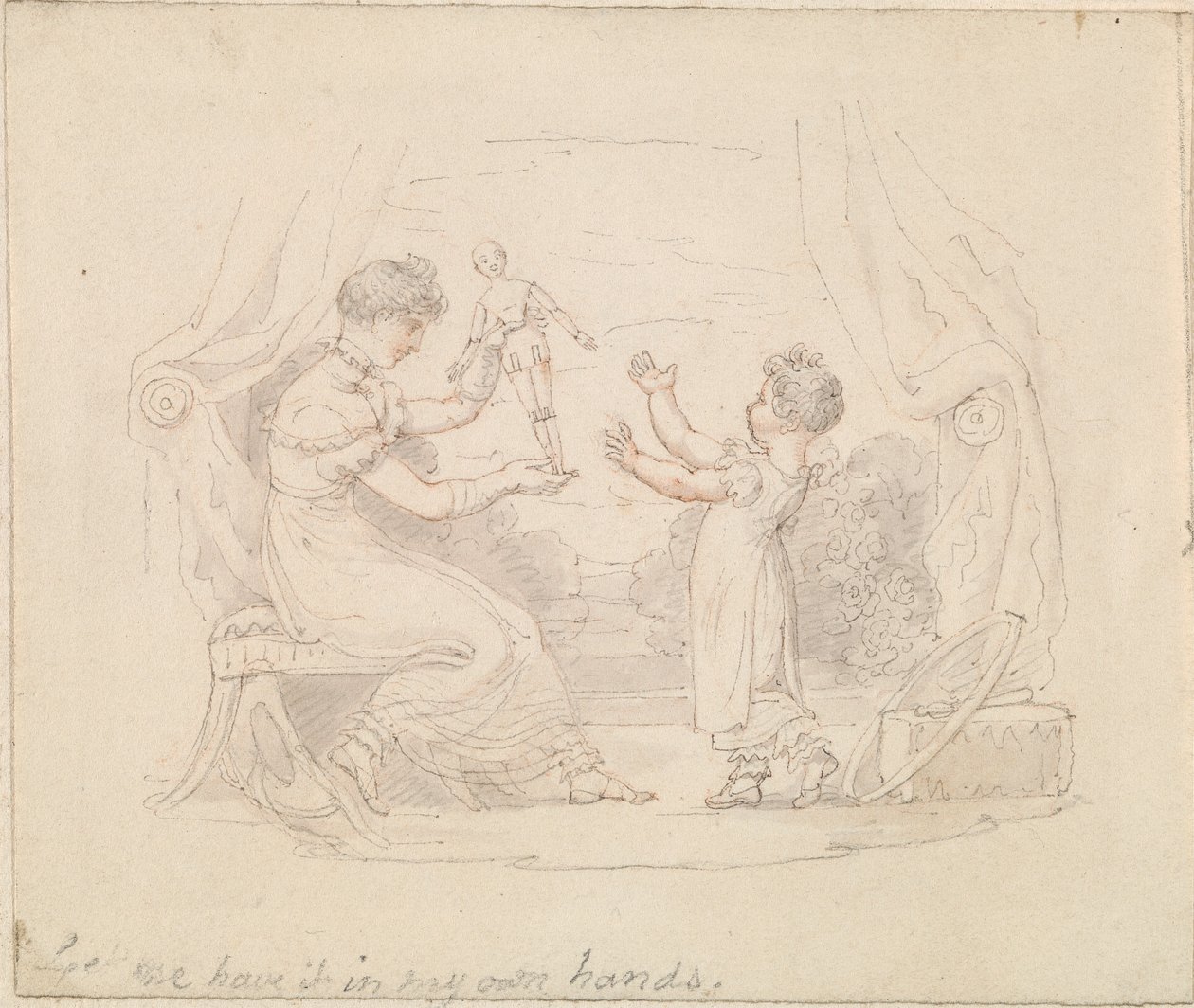 Illustration för den nya dockan: Låt mig ha den i mina egna händer av Edward Francis Burney