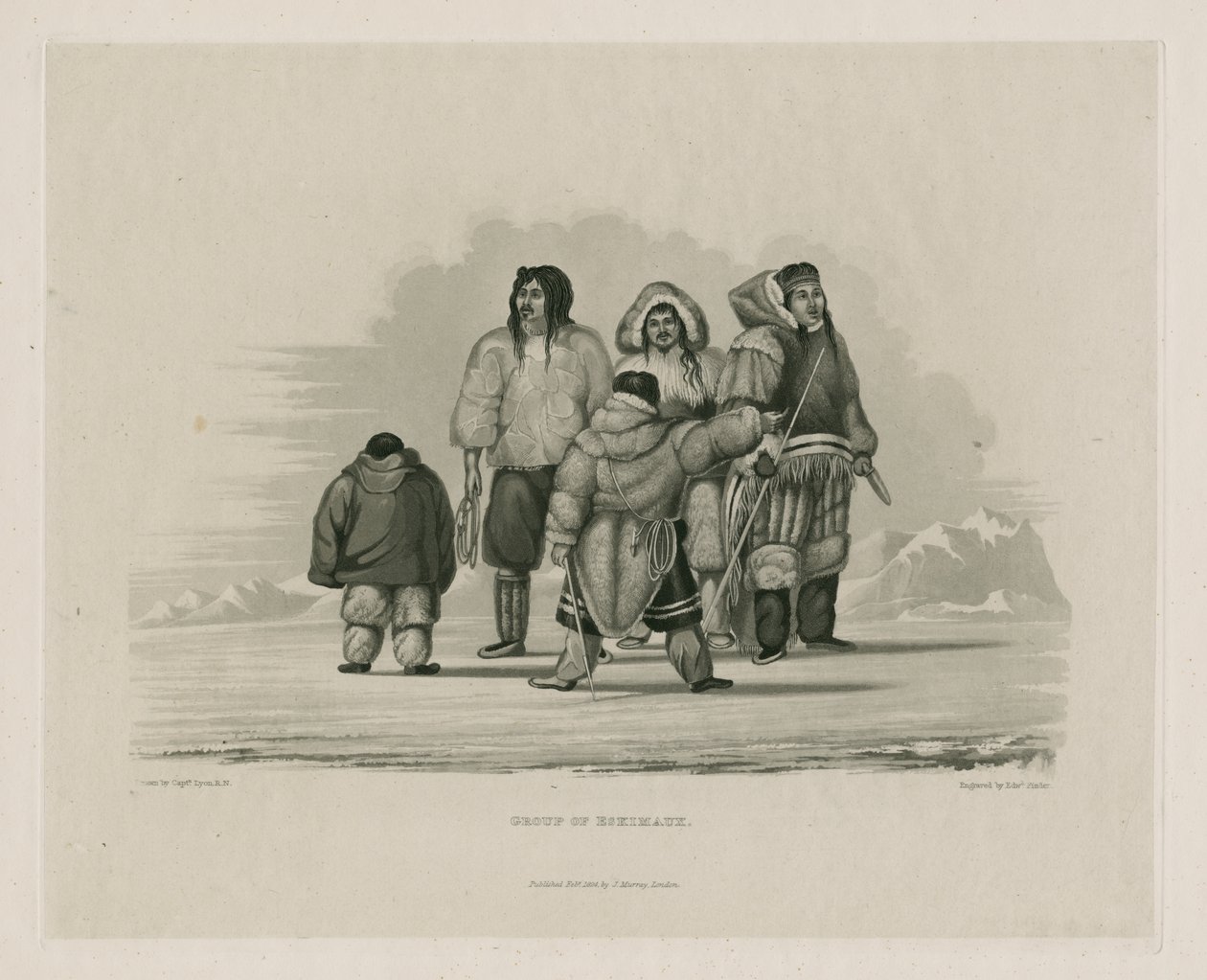 Grupp av Eskimaux av Edward Francis Finden