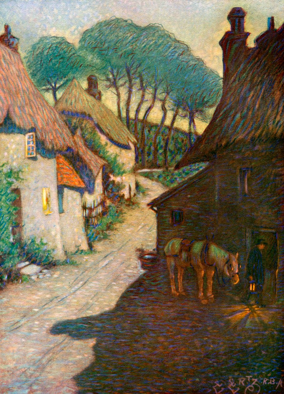 Thurlestone Village, South Devon, 1924-1926 av Edward Frederick Ertz
