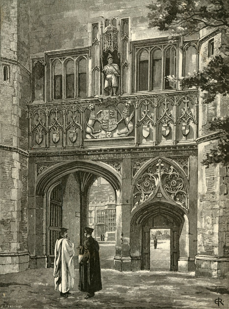 Principal Gateway, Trinity College, sent 1800-tal. av Edward Gascoin