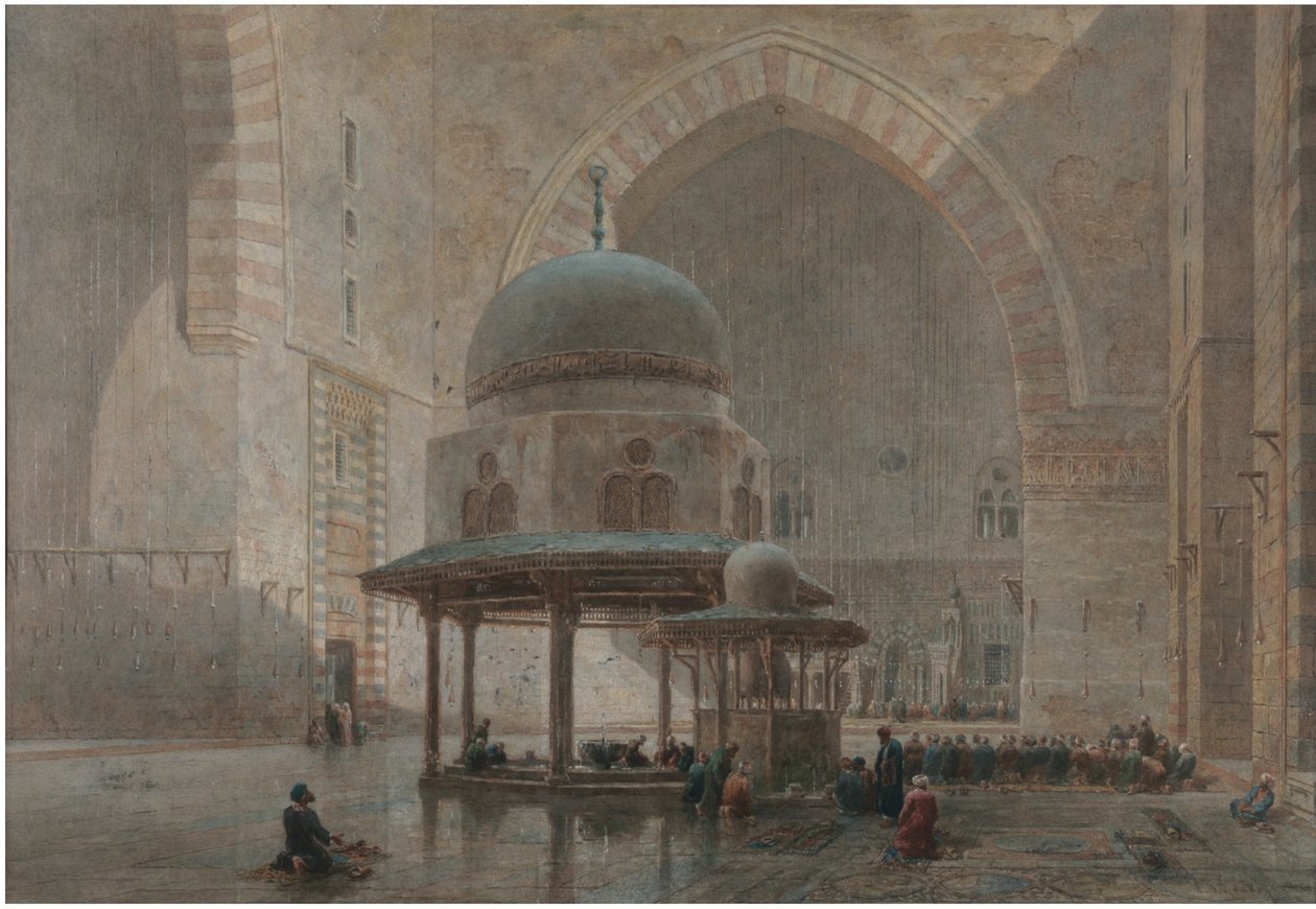 Interiör av moskén-Madrassa av Sultan Hassan i Kairo av Edward Goodall