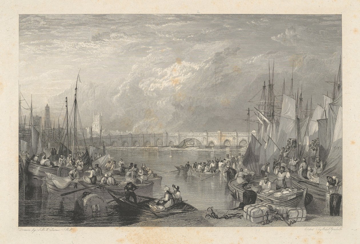 Old London Bridge and Vicinity av Edward Goodall