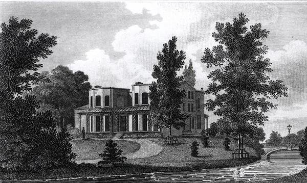 Lord Nelsons Villa i Merton, publicerad 1806 av Edward Gyfford