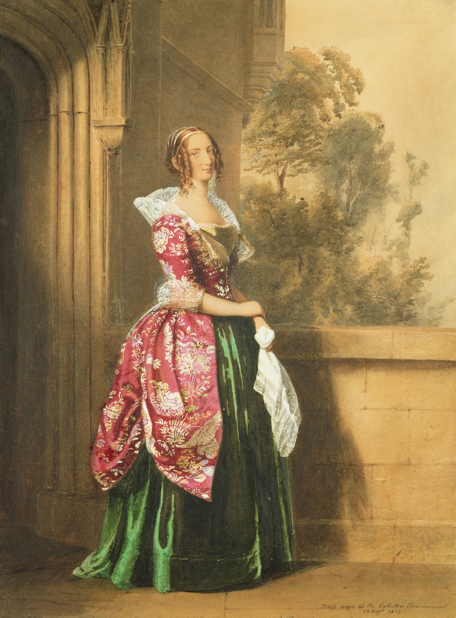 A Lady in her Costume Worn at the Eglinton Tournament, 1839 (penna och wc) av Edward Henry Corbould