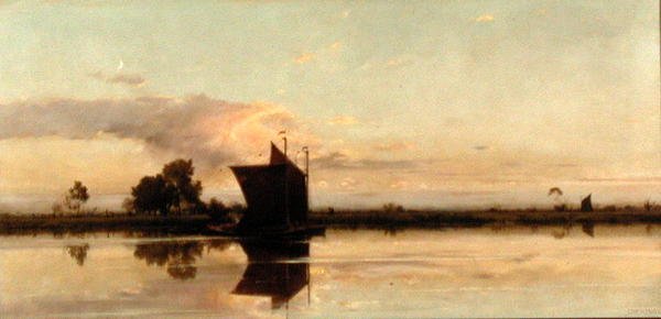 Kväll på Yare av Edward Henry Fahey