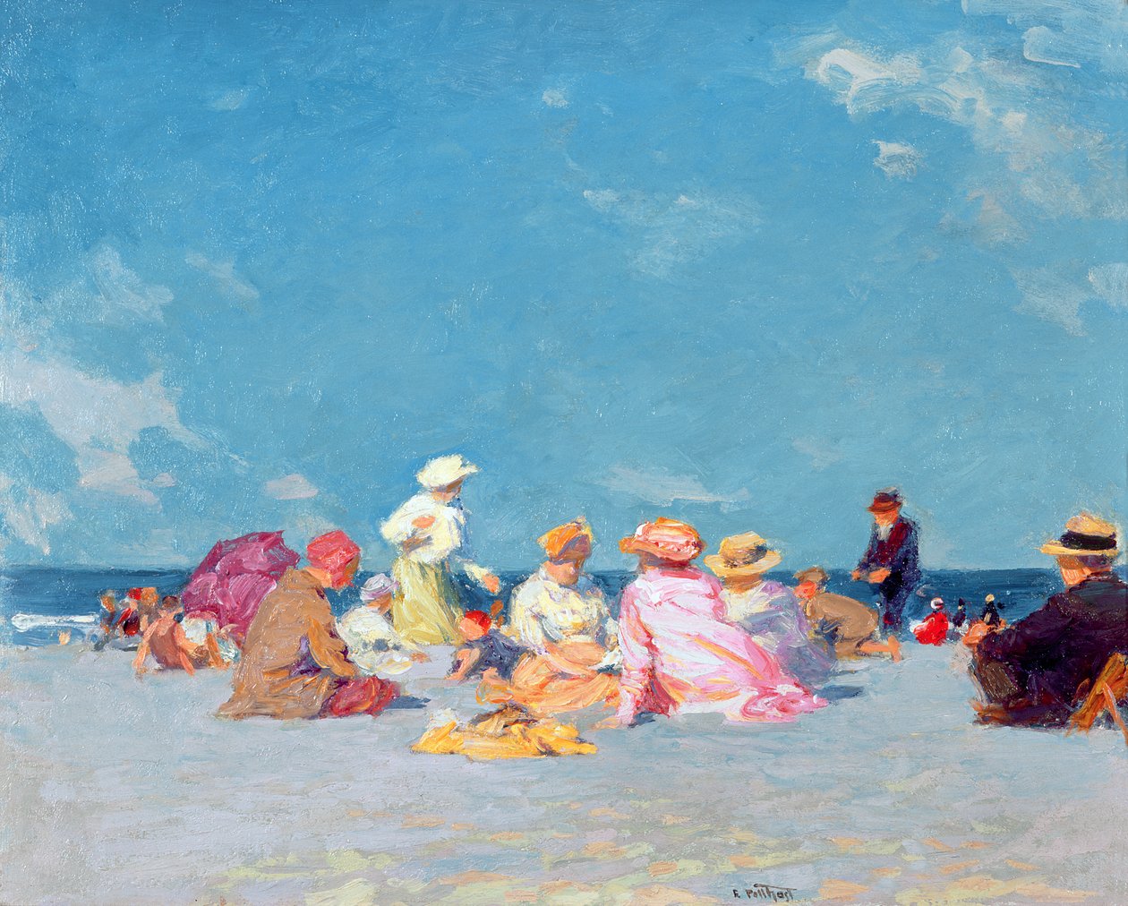 Afternoon Fun, ca 1907-27 (olja på duk) av Edward Henry Potthast