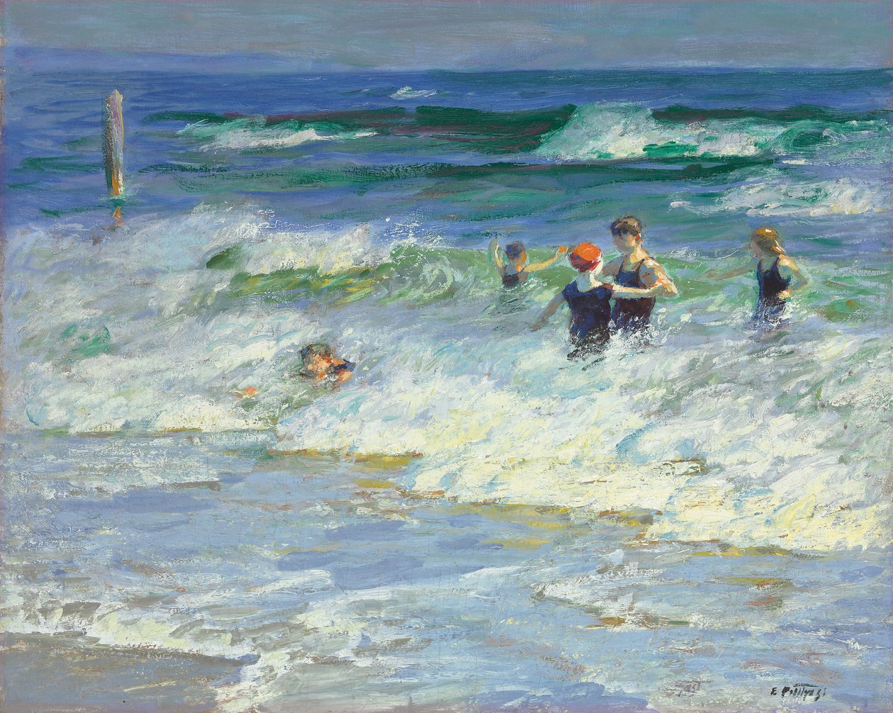 Spelar i Surf av Edward Henry Potthast