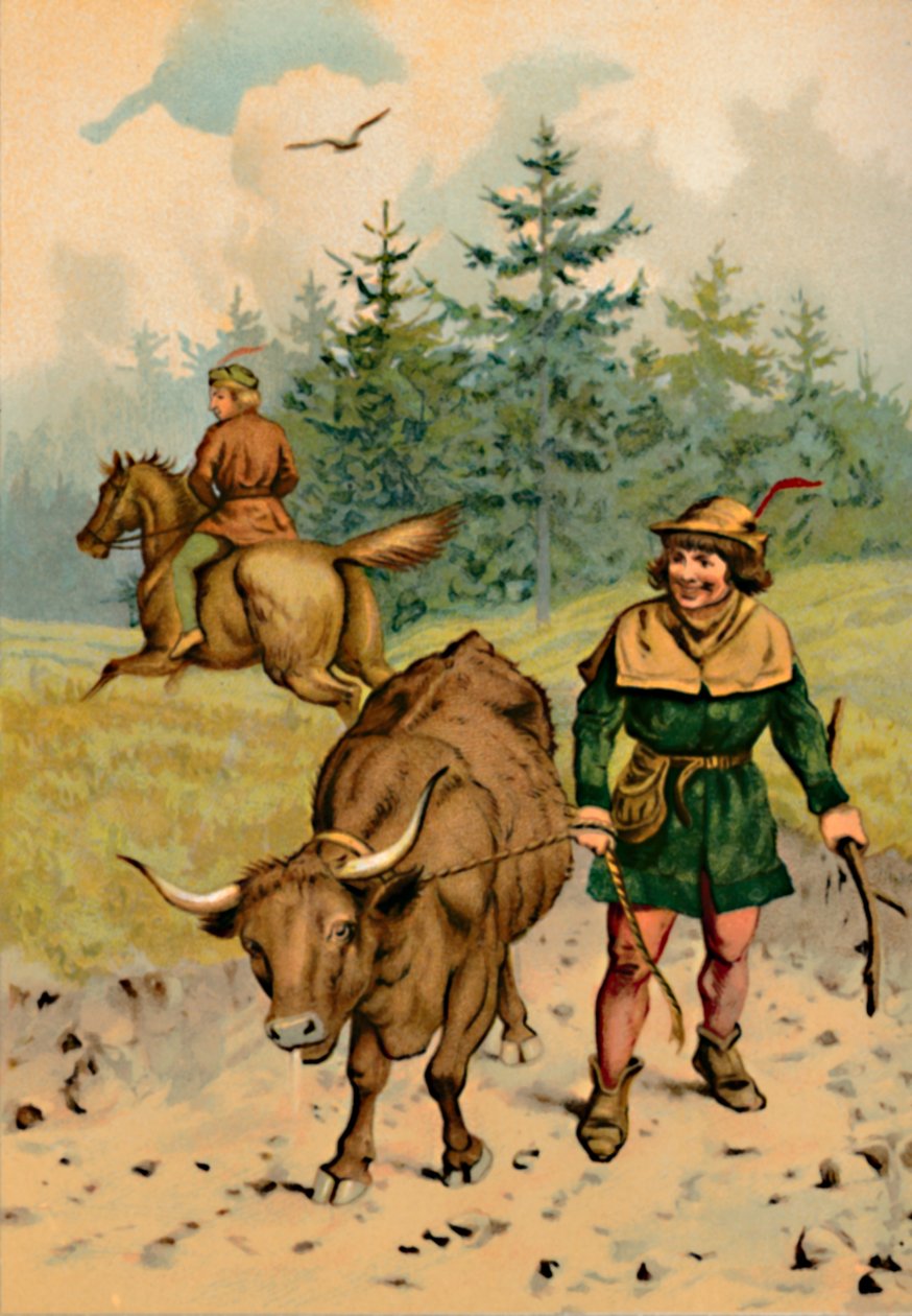 Hans och hans ko, 1901 av Edward Henry Wehnert