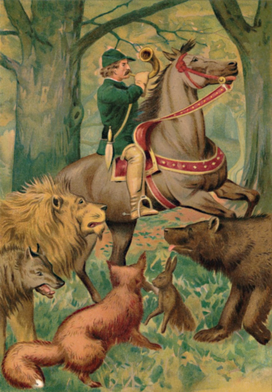 Jägaren och djuren, 1901 av Edward Henry Wehnert