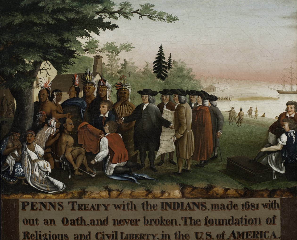 Penns fördrag med indianerna, 1840-45 av Edward Hicks