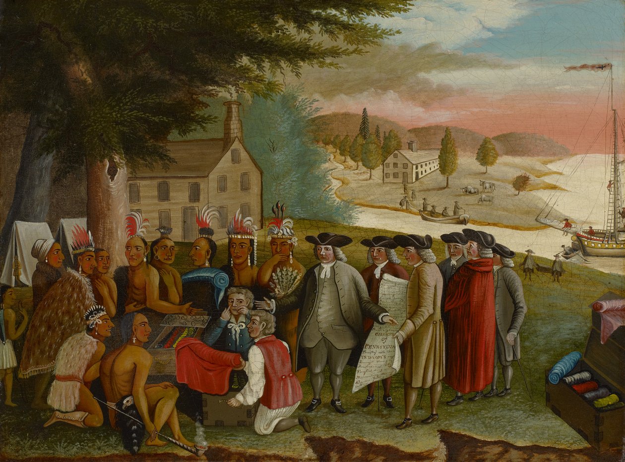 Penns fördrag med indianerna, ca 1830-40 (olja på duk) av Edward Hicks