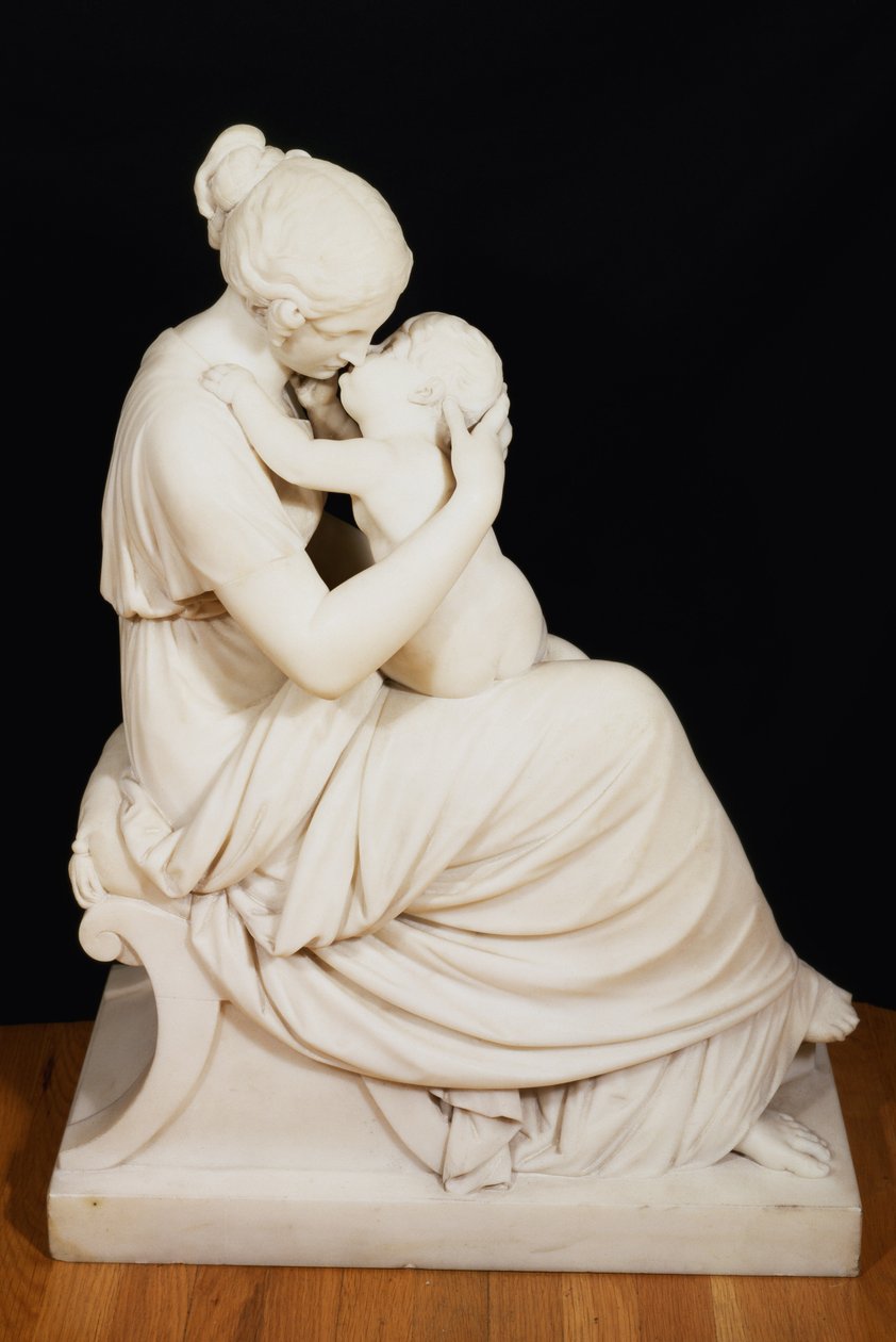 Mor och barn (marmor) av Edward Hodges Baily