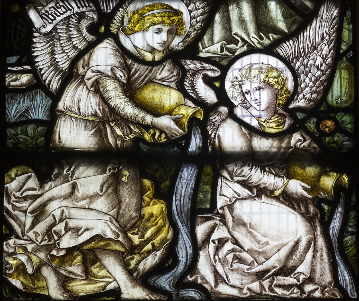 Änglar, 1882 (målat glas) av Edward Holmes Jewitt