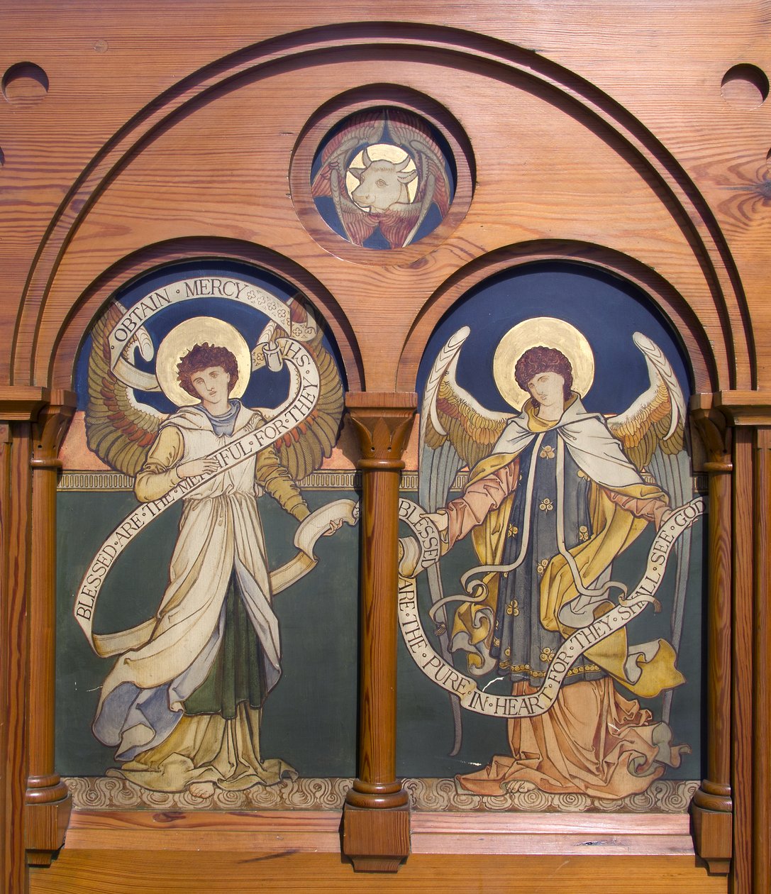Garstang, St Thomas, Shrigley & Hunt (1873-1982), Edward Holmes Jewitt (1849-1929), Angel Reredos, ca 1877 av Edward Holmes Jewitt