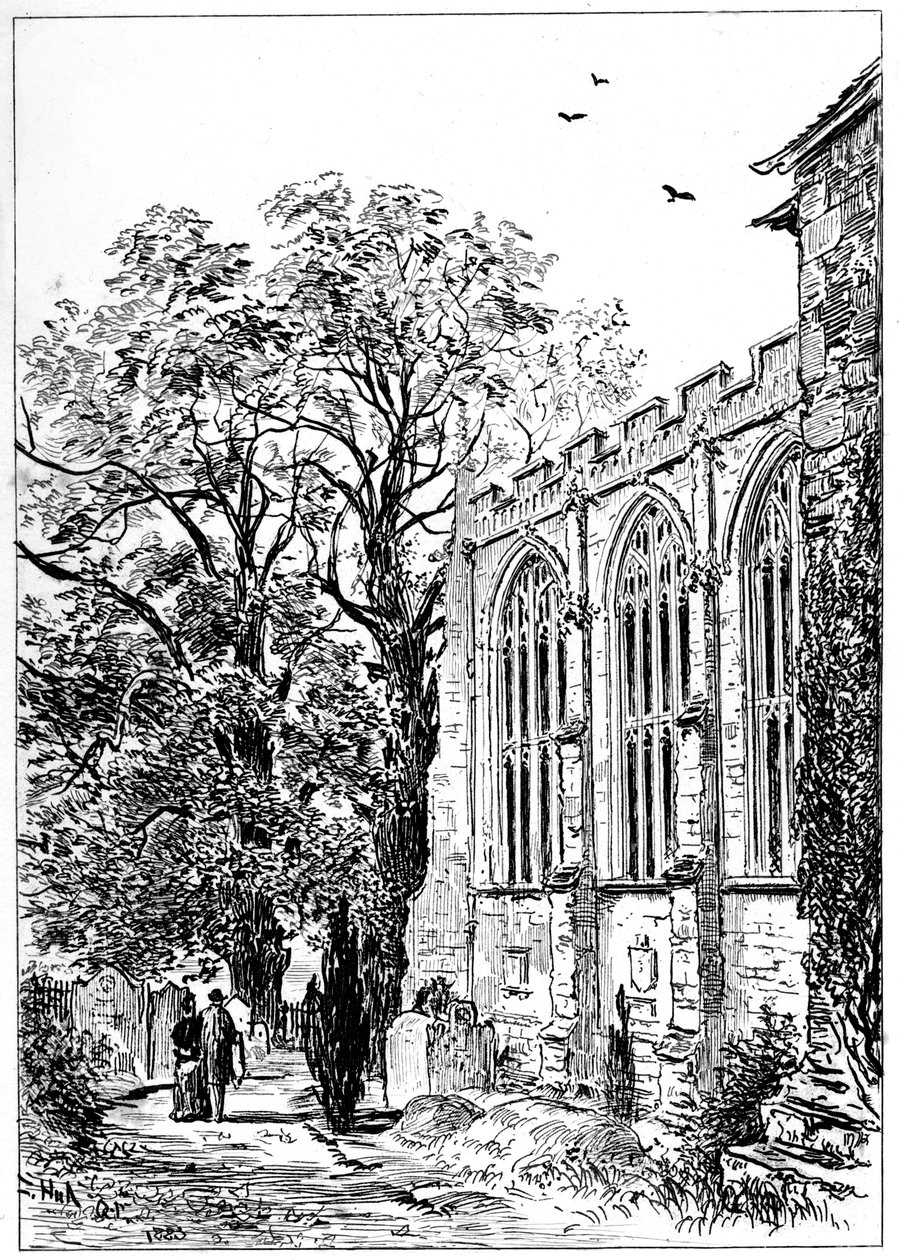 Koret i Stratford Church, Stratford-upon-Avon, Warwickshire, 1885. av Edward Hull