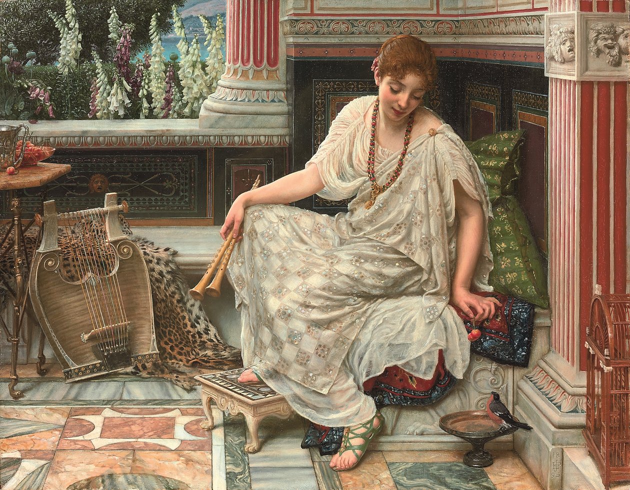 Chloe. Dulcis docta modos et citharae sciens (olja på duk) av Edward John Poynter