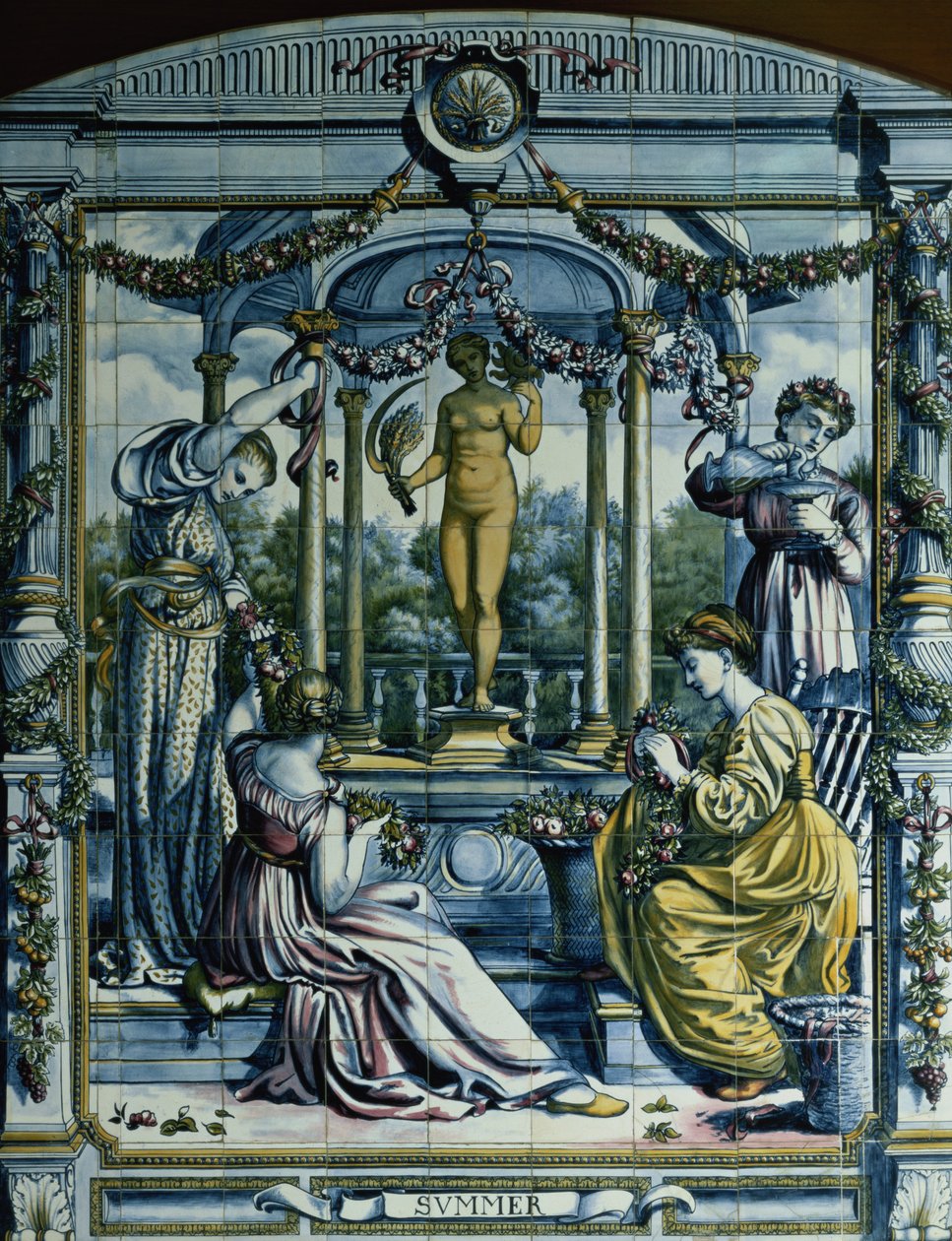 Sommar, från en serie kakelpaneler för det holländska köket av Edward John Poynter