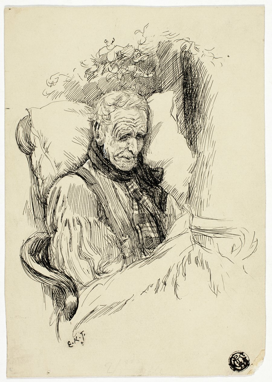 Döende gammal man av Edward Killingworth Johnson