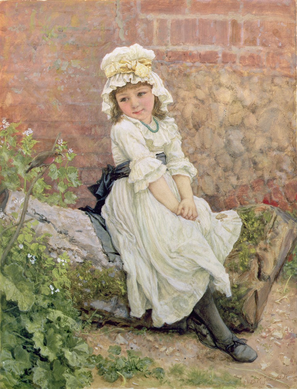 The New Friend, 1880 (wc förhöjd med vitt) av Edward Killingworth Johnson
