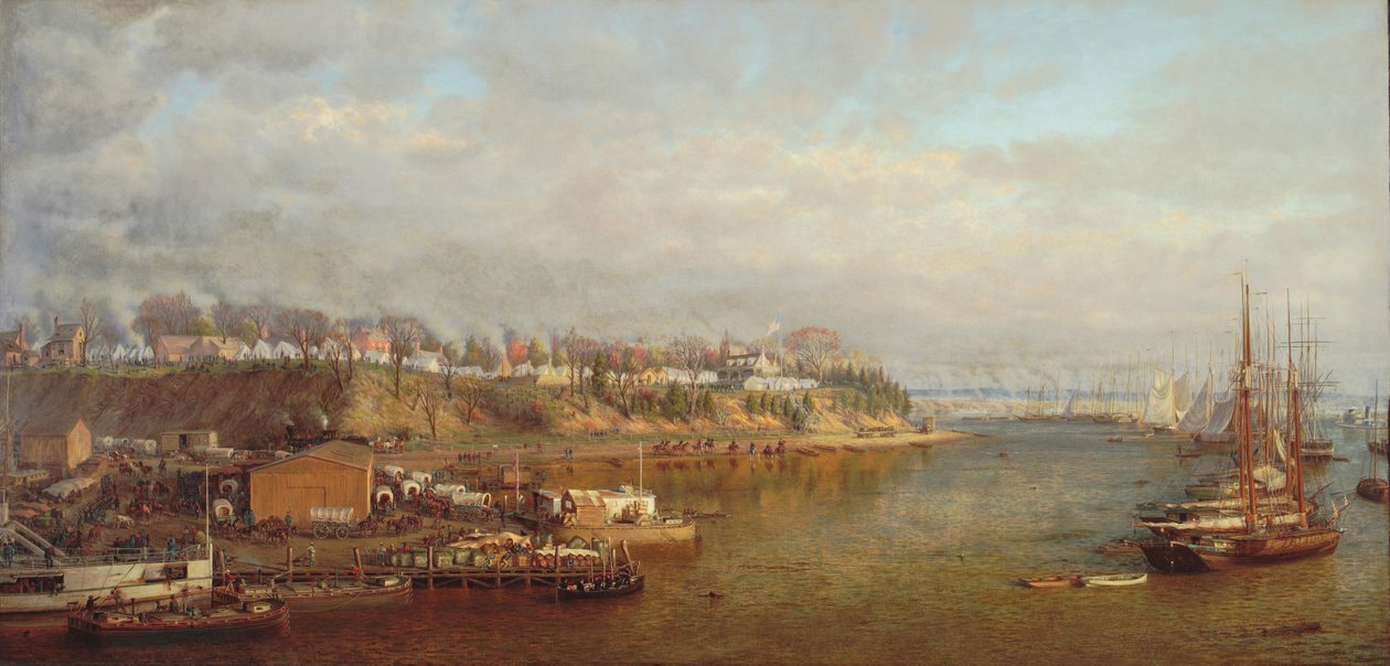 City Point, Virginia, General Grants huvudkontor, 1873 av Edward Lamson Henry