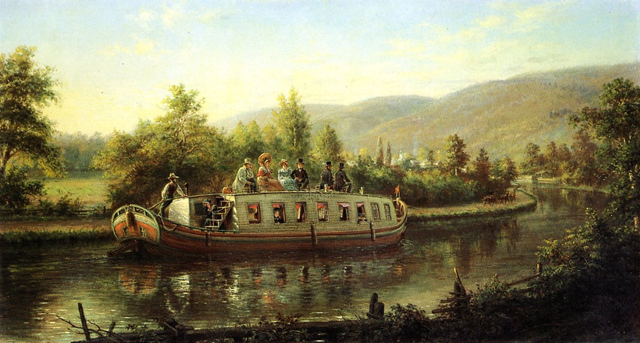 Early Days of Rapid Transit (olja på duk) av Edward Lamson Henry